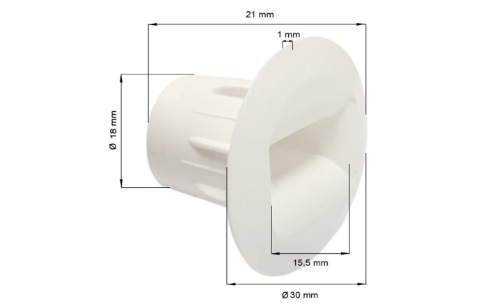 PVC lintgeleider rond main product photo