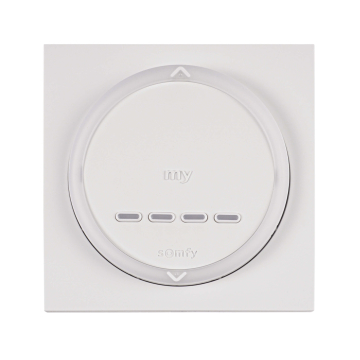 Somfy Smoove Amy 4 IO wandschakelaar wit, inclusief vierkant frame