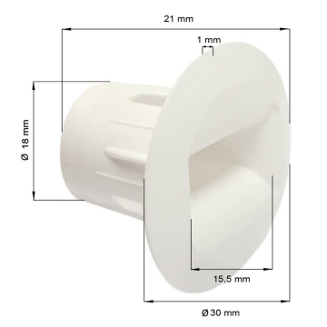 Somfy PVC lintgeleider rond
