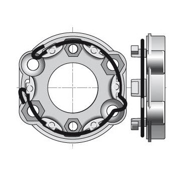 Somfy motorsteun universeel voor zonweringen
